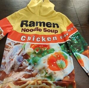 Private Label Ramen Noodle Soup Hoodie - Yellow and Orange